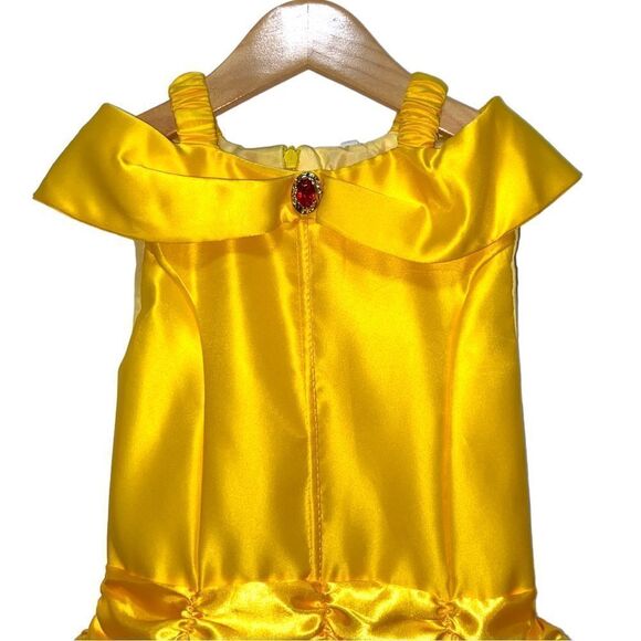 New Yellow Princess Halloween Dress Up Costume With Accessories Size 4/5 - Picture 4 of 8